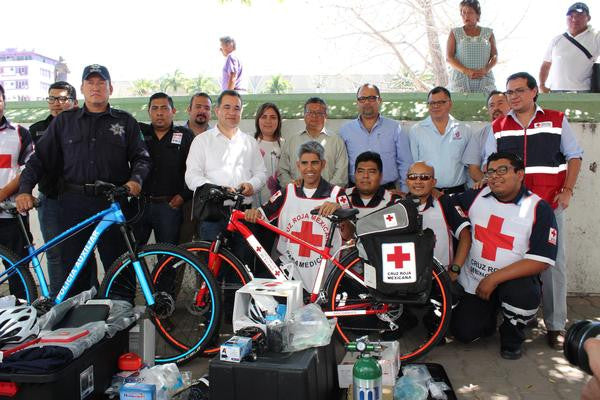 Canaco Tuxtla y Cruz Roja Chiapas arrancan programa de Bici-Ambulancia en Tuxtla